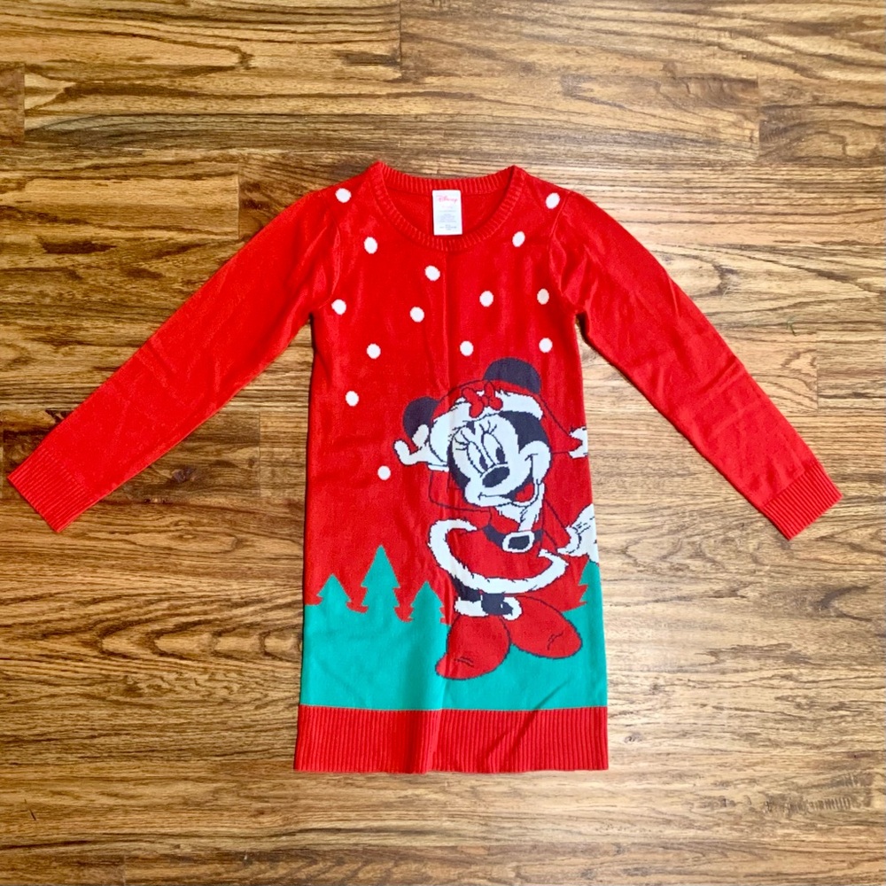 Lot of little girls 7/8 Christmas clothes, LOL & Minnie dress & Carter’s PJ’s - Picture 4 of 7